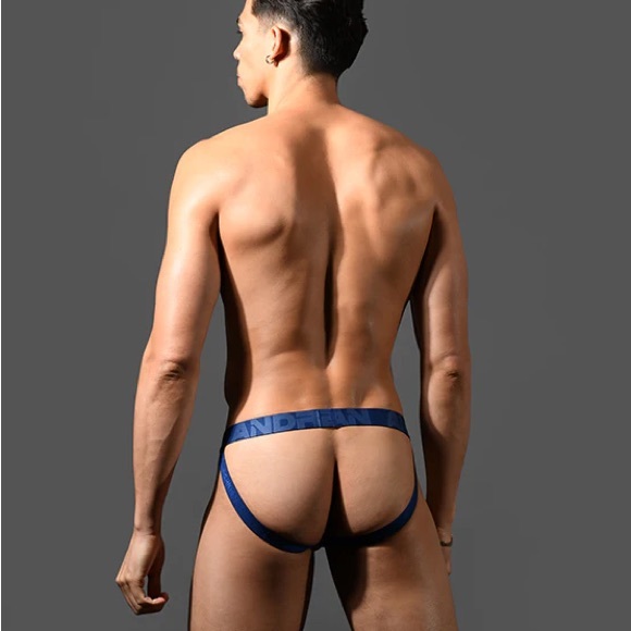 Andrew Christian CoolFlex Modal SHOW-IT® Coral and Navy Jockstrap - Picture 6 of 7
